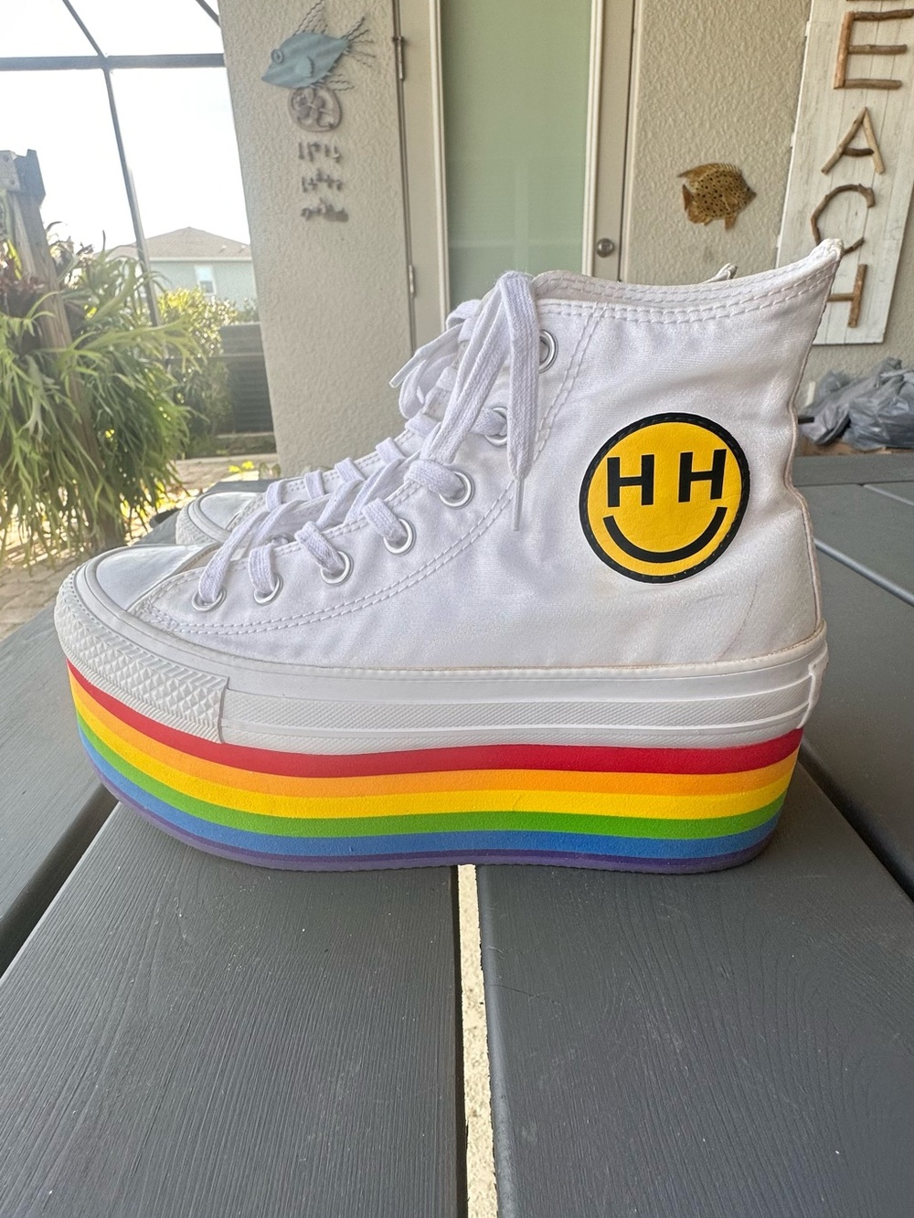 Converse Pride Chuck Taylor All Star Lift Platform sneakers size 7.5 - Picture 3 of 10